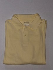 George Boys School Uniform Short Sleeve Polo Shirt Yellow Size 10-12 Large