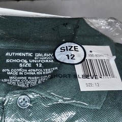 New Boys Authentic Galaxy by Harvic XBE 85HT School Uniform Polo Shirt Green 12