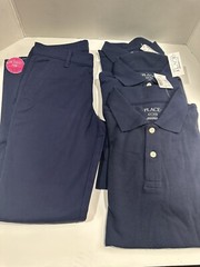 Boy/girl Uniform Long Sleeve Pique Polo 3 Pack – Navy Blue/Nautico Size 10/12