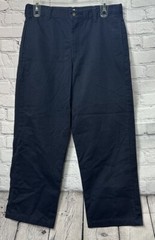 George Pants Husky Boys School Uniform Flat Front Navy Blue Size 12H