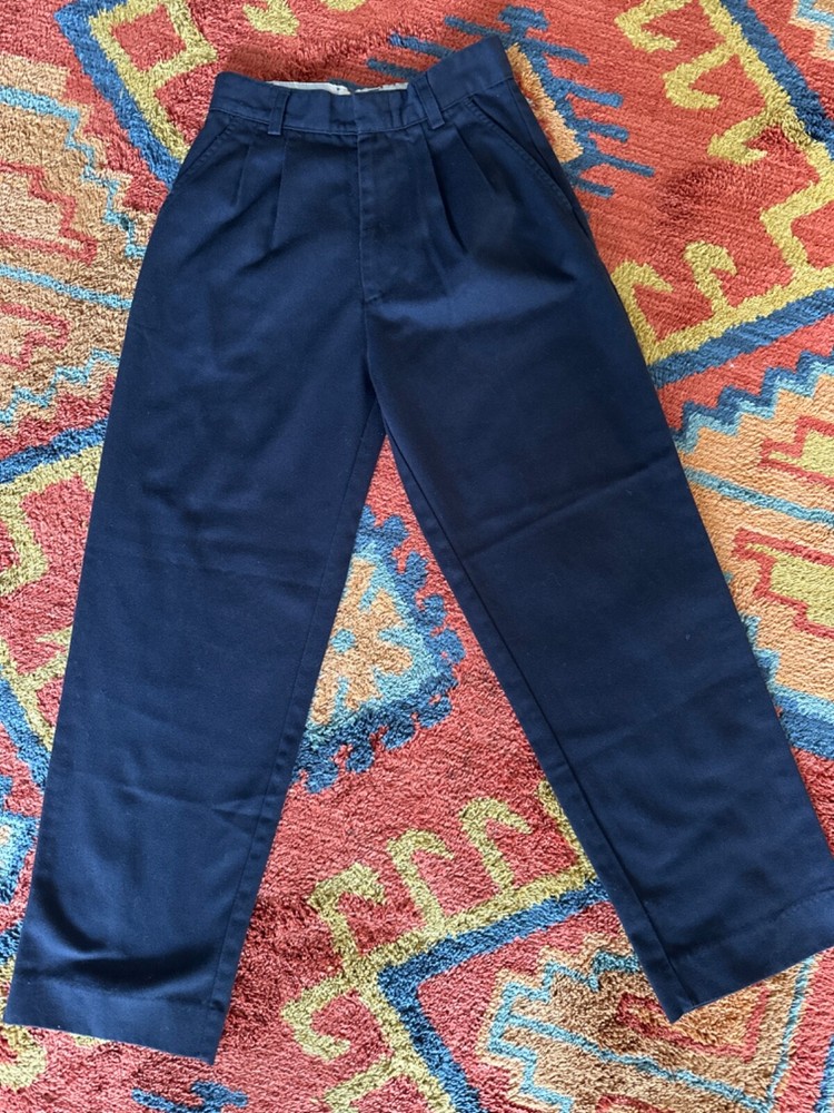 Lee School Boys Navy Blue Uniform Pleated Pants Size 12
