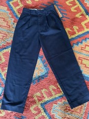 Lee School Boys Navy Blue Uniform Pleated Pants Size 12