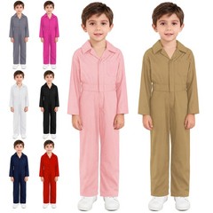 Kids One Piece Tracksuit Overalls Playsuit Boilersuit Jumpsuit All in Coverall
