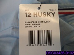 New w Tags French Toast Boys Size 12 Husky Light Blue School Uniform Button Down