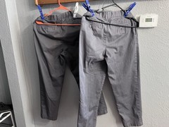 Lands End Boys Gray Pants Size 20 Adjustable Waist School Uniform Lot Of 2