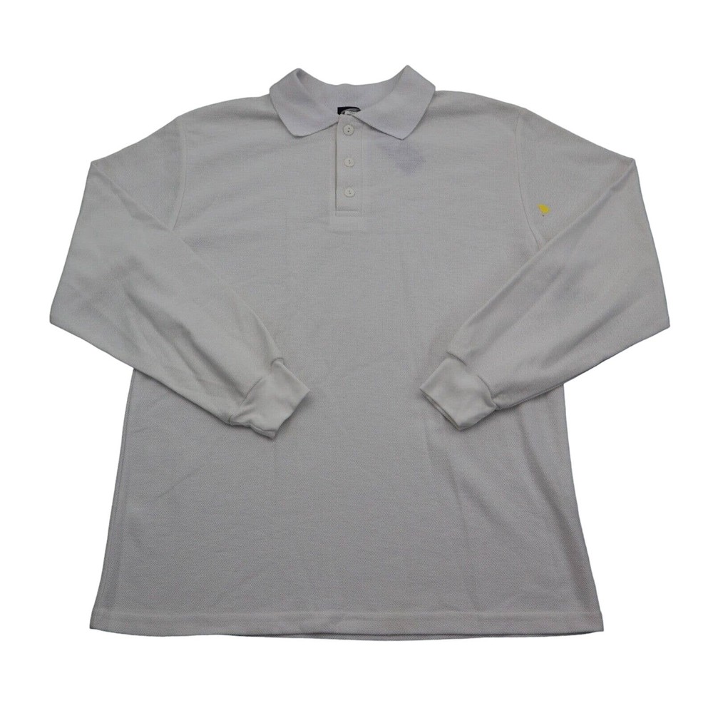 Joy Land Shirt Youth 18 White Chest Button Long Sleeve Collared School Uniforms