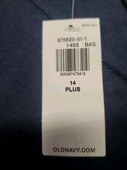 New Old Navy Pants 14 Plus Uniform 3 Pocket Built In Flex NAVY 26″ inseam