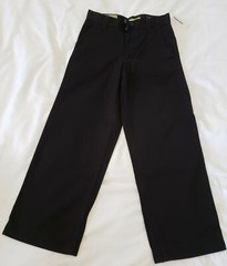 OLD NAVY BOYS BLACK PLAIN FRONT BUILT-IN FLEX PANTS – SIZE 8 SLIM A9/9