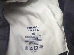 Lot of 2 French Toast Pants Youth Boys 16 Beige Black Relaxed School Uniform