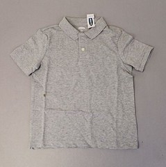 Old Navy Boy’s Short Sleeve Pique Uniform Polo Shirt LP7 Grey Size XS NWT