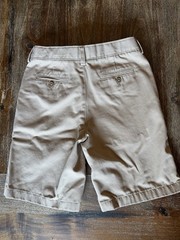 Lands End Boys School Uniform Khaki Chino Shorts Size 14 Stain Resistant New