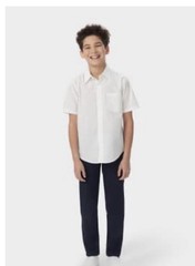 French Toast Short Sleeve Dress Shirt In White Size 20 Husky