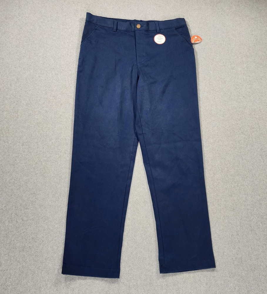 Wonder Nation School Uniform Pants Size 16 Husky Navy Adjust Waist Reinforce NEW