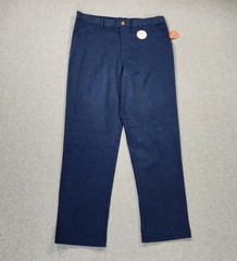 Wonder Nation School Uniform Pants Size 16 Husky Navy Adjust Waist Reinforce NEW