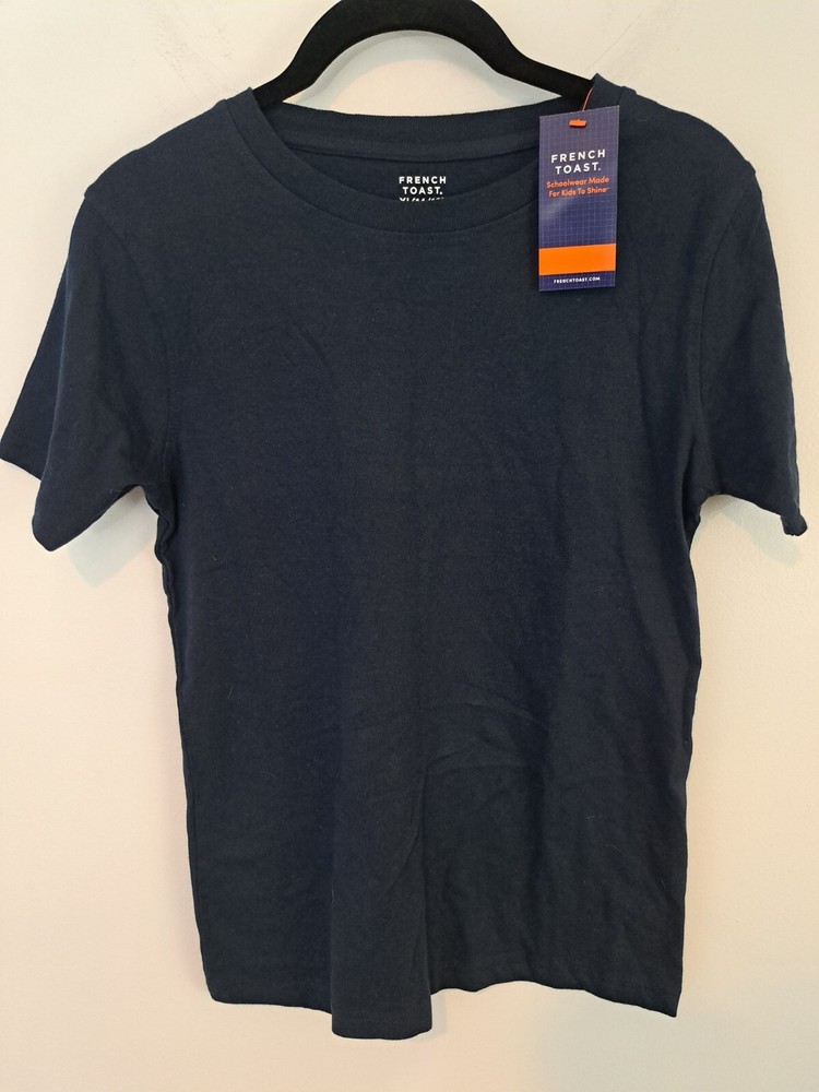 French Toast NWT Boys Navy Uniform T-shirt Size XL (14/16)