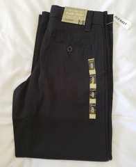 OLD NAVY BOYS BLACK PLAIN FRONT BUILT-IN FLEX PANTS – SIZE 8 SLIM A9/9