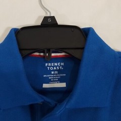 Youth French Toast Co-Ed Style SS Pique Polo True Royal Blue-Size M (8)-NWT(A8)