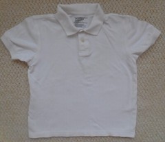 *Great Condition* Old Navy Boys Size 8 White Polo Uniform Short Sleeved Shirt