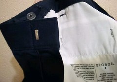 GEORGE Boys Navy Blue School Uniform Pants -Adjustable Waist, Size 8 EUC