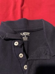 Boys Size 8 School Uniform Polo Shirts Short Sleeve, 5 Shirts, Navy, Red, White