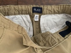 L@@K- Boys Children’s Place Khaki School Uniform Pants Sz 16 Adjustable Waist