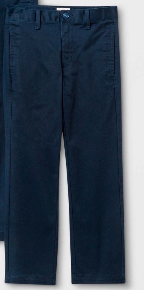 Cat & Jack Boys Navy Blue School Uniform Pants Fighter Pilot Blue 16 Husky