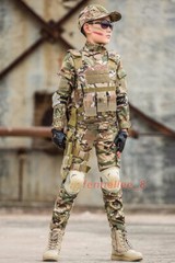 Children’s Camouflage Suit Special Forces Military Training Uniform with Helmet