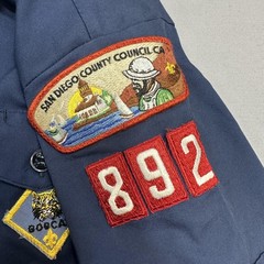 Boy Scouts Of America Uniform Boys Size 16 Blue Cub Scout Shirt Patches