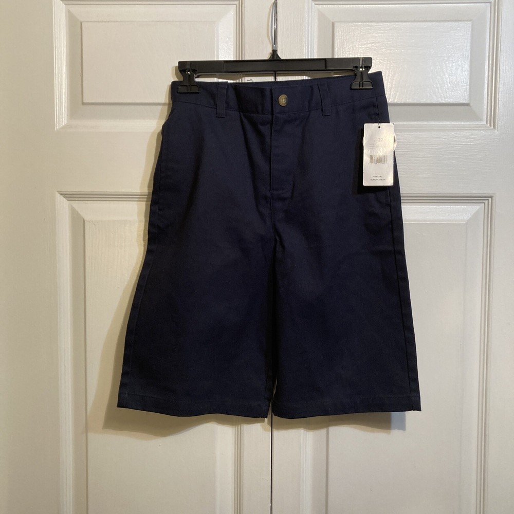 CLOSE OUT! NWT FRENCH TOAST School Uniform Boys Shorts Sz 12 Waist 26″ Blue