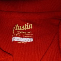 Austin Trading Co. Boy Uniform Red Shirt Size L (14/16)