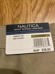 Nautica Boys’ Navy School Uniform Shorts, Regular, Size 14 Husky NWT