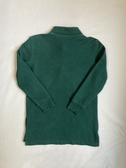 French Toast Uniform Long Sleeve Pique Polo Shirt, Green, Size: XS (4/5), Unisex