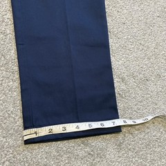 LANDS END Navy School Uniform Pants Flat Front Adjustable Boys 12 H Husky NEW