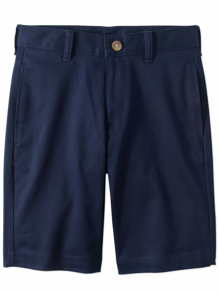 Wonder Nation Shorts Boys Size 8 Navy School Uniform Super Soft Flat Front –F5