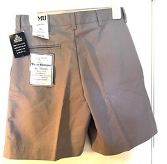Tom Sawyer Boys Husky Pleated Uniform Shorts Gray Size 30 NWT