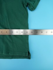 Carter’s Boys Size 5T Uniform Collar Shirt Short Sleeves 1/4 Button Up Green