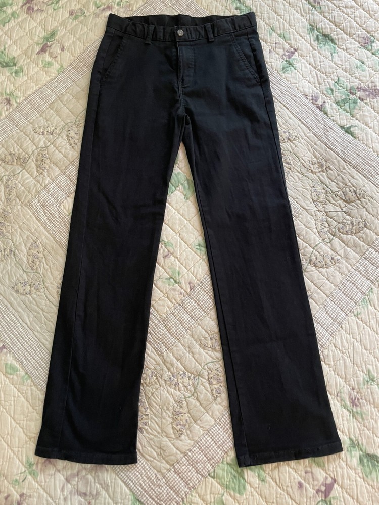Chaps Boys Approved Schoolwear Black Pants Boys Size 16 Regular