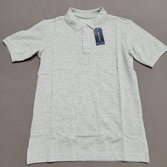 Nautica School Uniform Youth Polo Shirt M 10/12 Cotton Light Grey Heather 139
