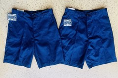 Lot Of 2 Authentic Galaxy Blue Adj-Waist Husky Uniform Shorts sz 16H New NWT