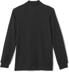 French Toast School Uniform Unisex Long Sleeve Pique Polo Shirt Black Sz XS 4/5