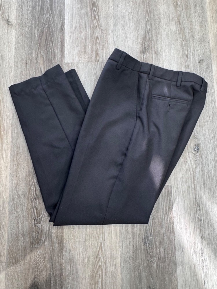 School Apparel A+, Boy’s Prep Size Flat Front Pants, NWT, BLACK, Style# 7916M
