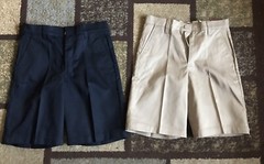 Pro 5 School Uniform Boys Shorts Size 14 Navy And Khaki