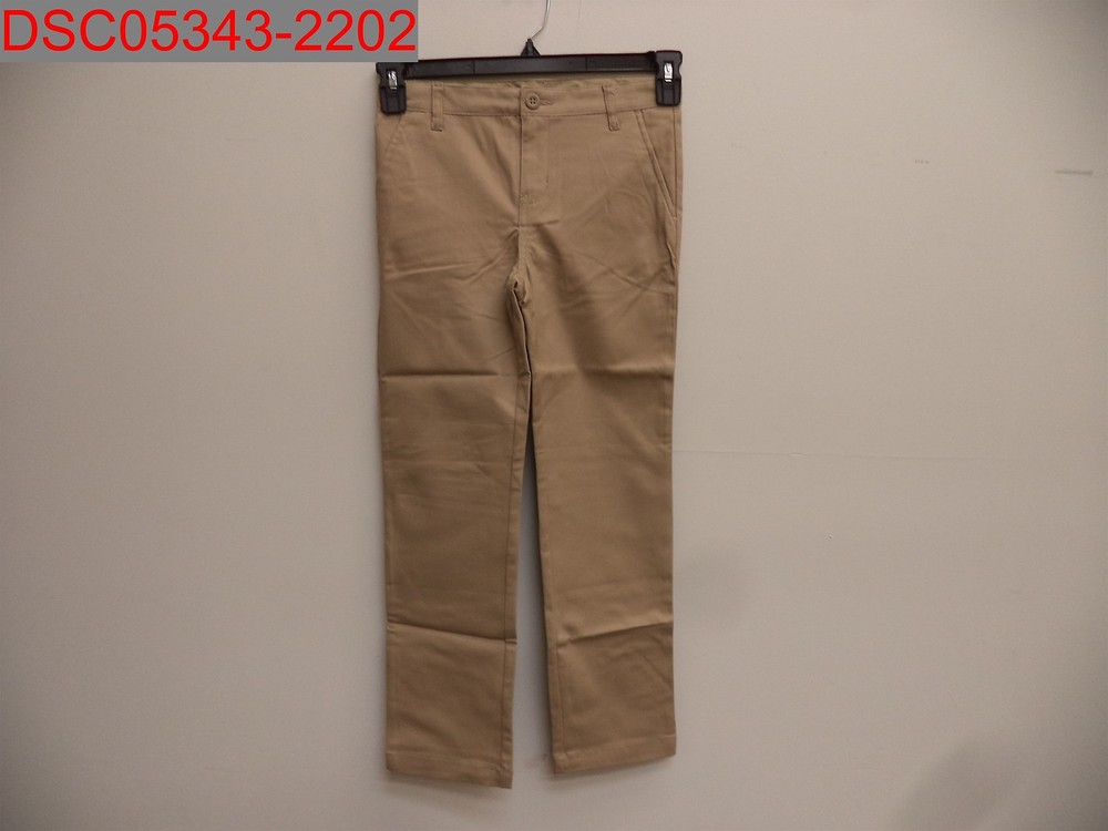 Old Navy Boys Khaki Skinny Built In Flex Adjustable Waist Uniform Pant, Size 10