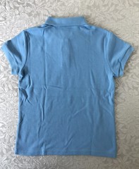 Youth School Uniform Blue Polo Short Sleeve Shirt – M – NEW