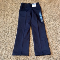 New With Tags French Toast School Uniform Size 8 Relaxed Navy Pants W/Adj Waist