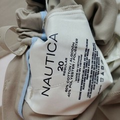 Nautica Flat-Front Twill School Uniform Pants N851049E Big Boys Khaki Size 20