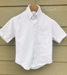 Tom Sawyer Elderwear Boys Size 6 White Short Sleeve School Uniform Shirt Top