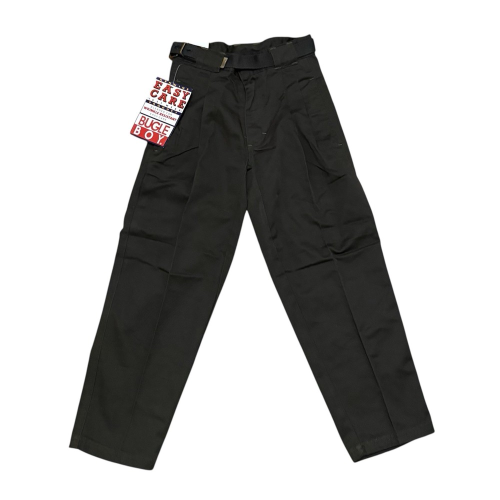 Bugle Boy Pleated Front Chino Pants Prep School Uniform w Belt Sizes 8 Brown NWT