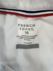 FRENCH TOAST BOYS SCHOOL UNIFORM DRESS SHIRT SHORT SLEEVE POCKET WHITE 3 LOT 16
