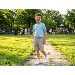 IZOD Boys Khaki Shorts Size 16 Regular School Uniform Wicking UPF 50+ NWT